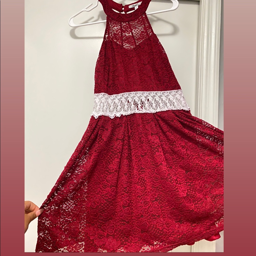 Red short dress